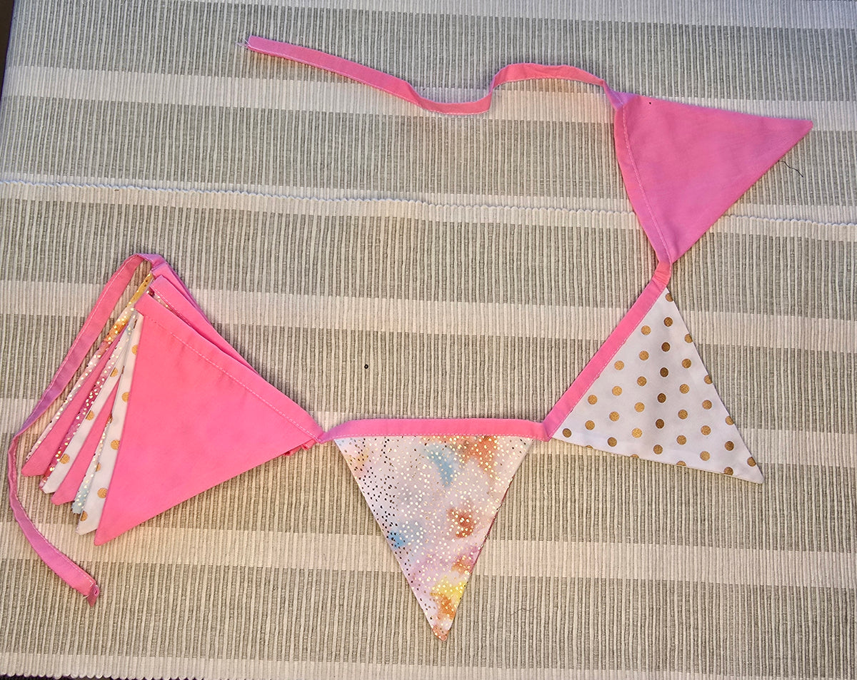 Pink Fabric bunting